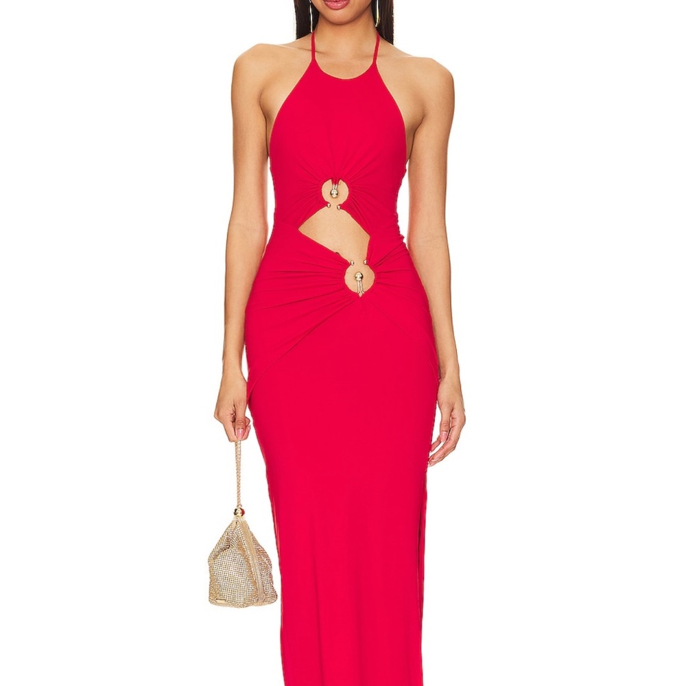 Bardot - Neve Maxi Dress in Deep Red - Worn once